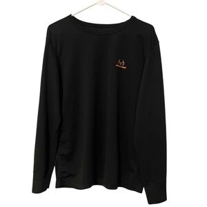 Realtree Men’s Long Sleeve Black Activewear Shirt // L